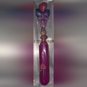 Hand Beaded Pink Butterfly Utility Knife